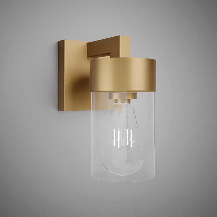 1 Lights Aurora 1-Light Wall Sconce Aged Brass  Dimmable 60W