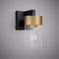 1 Lights Aurora 1-Light Wall Sconce Matte Black/Aged Brass  Dimmable 60W