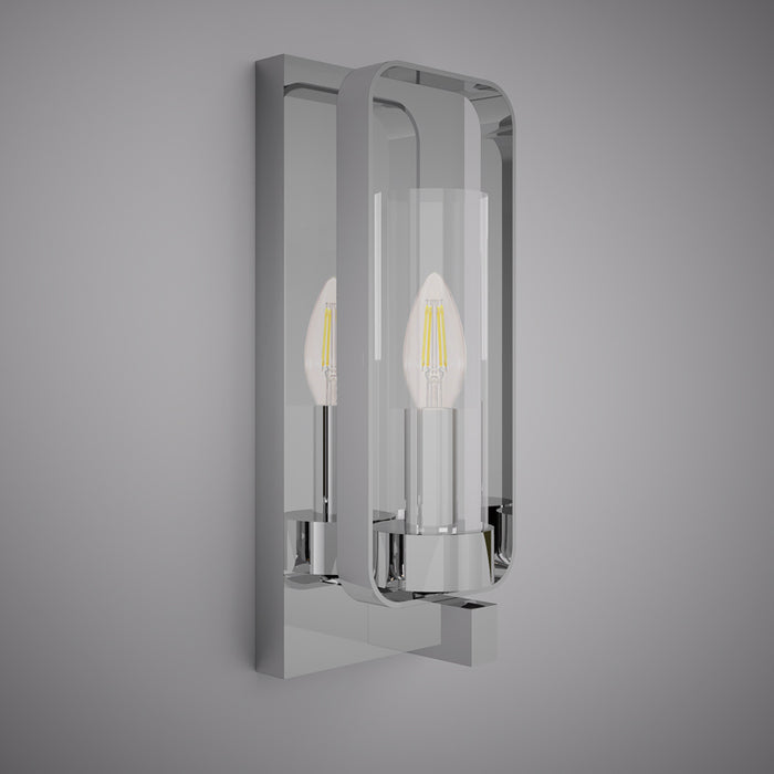 1 Lights Chrome Single Wall Sconce Polished Chrome  Dimmable 40W