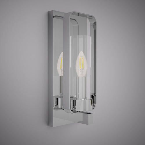 1 Lights Chrome Single Wall Sconce Polished Chrome  Dimmable 40W