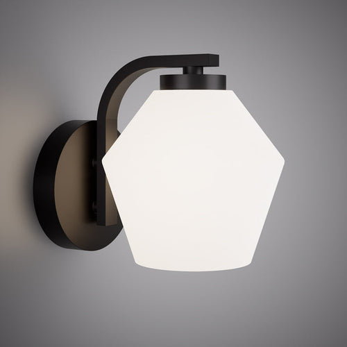 1 Lights Ella Black Wall Sconce Matte Black  Dimmable 60W