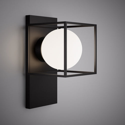 1 Lights Luna 1-light wall Sconce Matte Black  Dimmable 60W