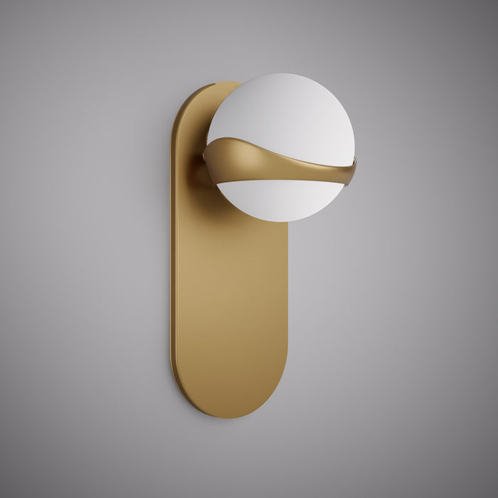 1 Lights Noa Aged Brass Single Wall Sconce Aged Brass  Dimmable 50W