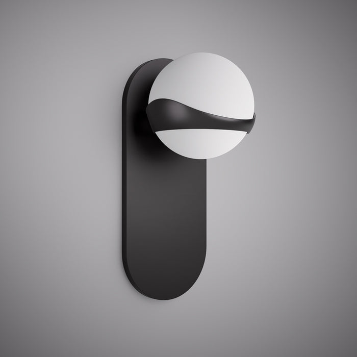 1 Lights Noa Black Single Wall Sconce Matte Black  Dimmable 50W