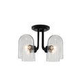 10'' Cupola 4 Light Matte Black Semi-Flush Mount