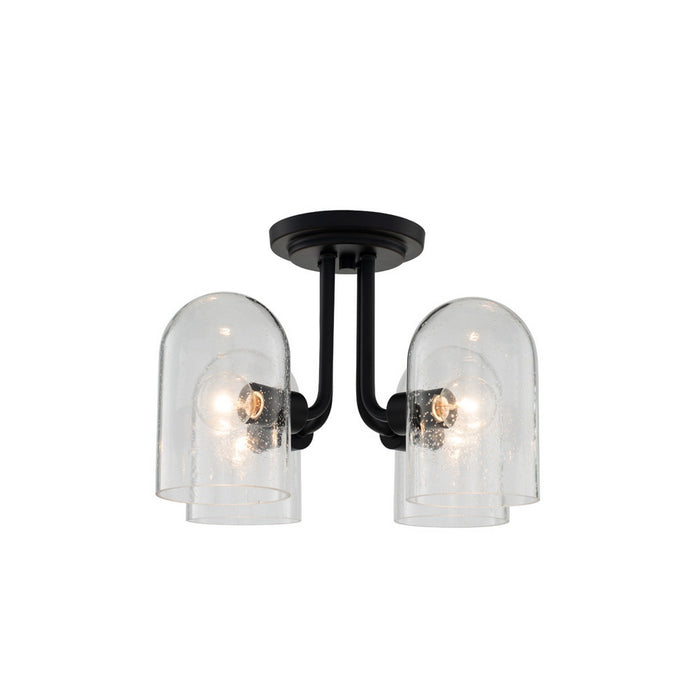 10'' Cupola 4 Light Matte Black Semi-Flush Mount
