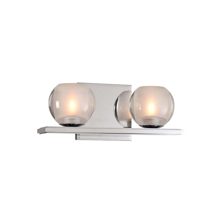 12'' Corona 2 Light Polished Chrome Vanity Light