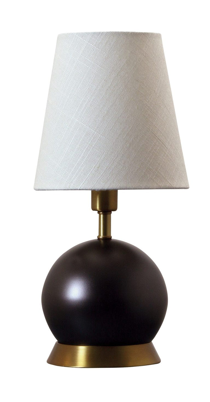 12-inch Geo Mahogany Bronze Weathered Brass Accent Table Lamp