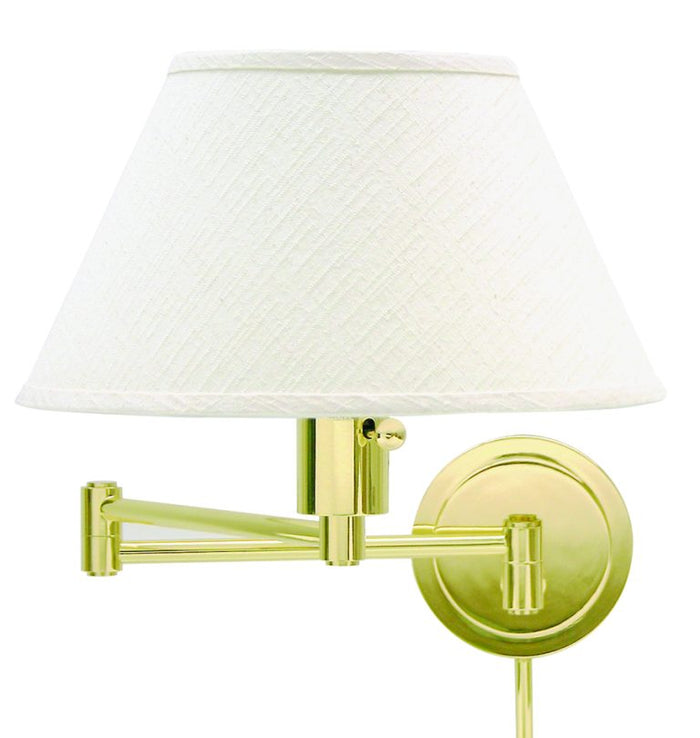 12-inch Home/office Polished Brass Direct Wire Wall Swing Lamp