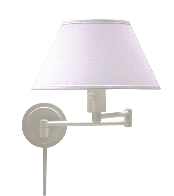 12-inch Home/office White Direct Wire Wall Swing Lamp
