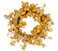 12 INCH YELLOW GUMDROP EUCALYPTUS CANDLE RING (4.25DIA.)