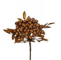 12" METALLIC GLITTER BERRY CLUSTER STEM