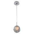 12'' Meteor 1 Light Polished Chrome Pendant
