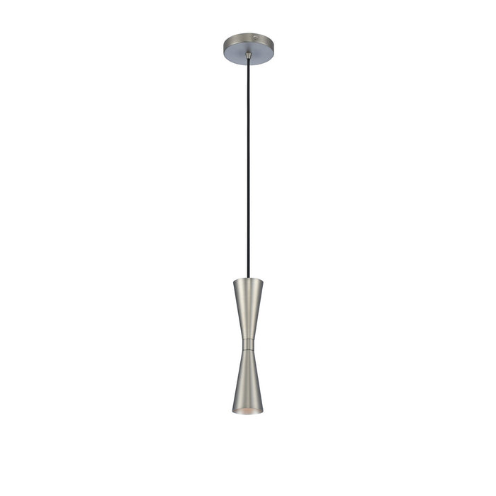12'' Milo 1 Light Satin Nickel Pendant