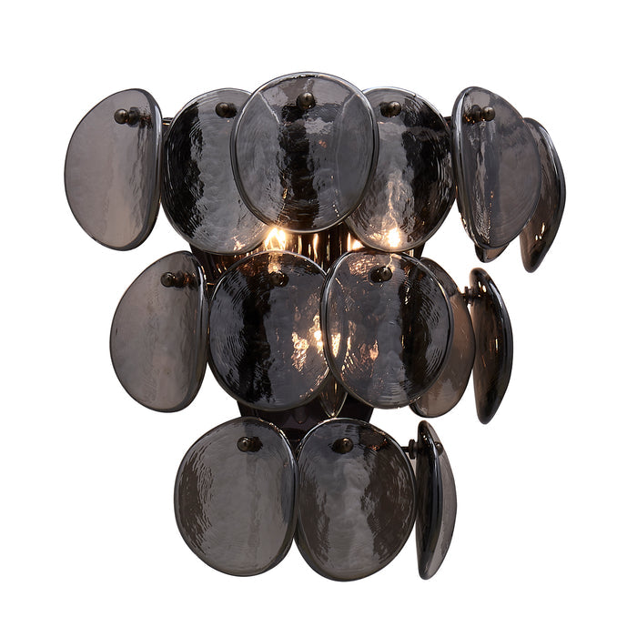 12'' Uroko 3 Light Black Nickel Wall Sconce