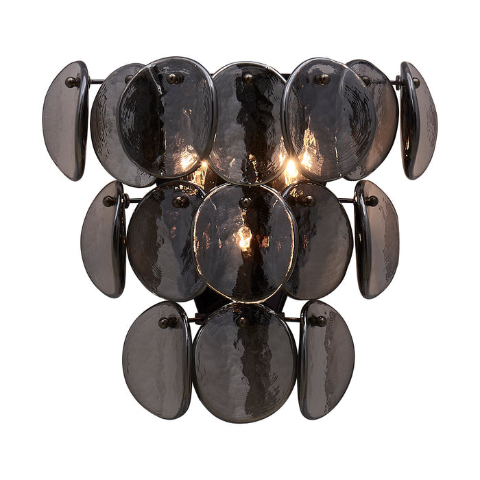 12'' Uroko 3 Light Black Nickel Wall Sconce