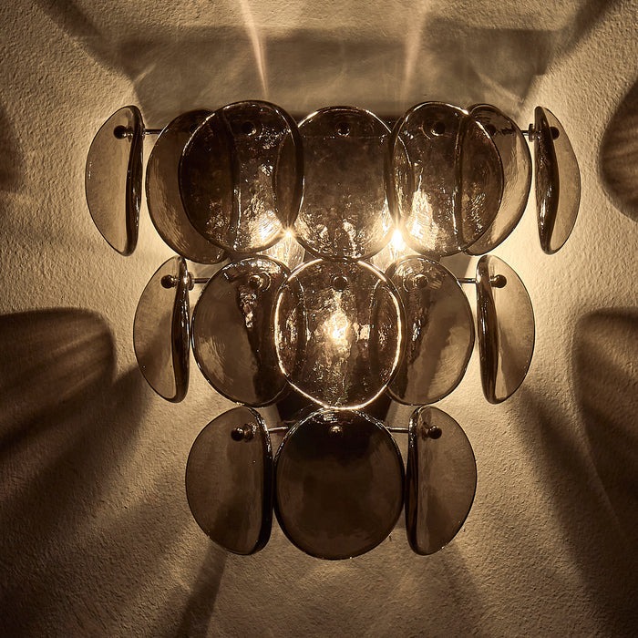 12'' Uroko 3 Light Black Nickel Wall Sconce