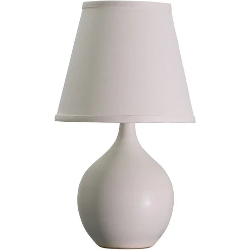 13.5-inch Scatchard White Gloss Accent Table Lamp