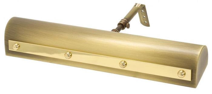 14-inch Classic Traditional Mahogany Bronze Antique Brass Rivet Plug-In Picture Light