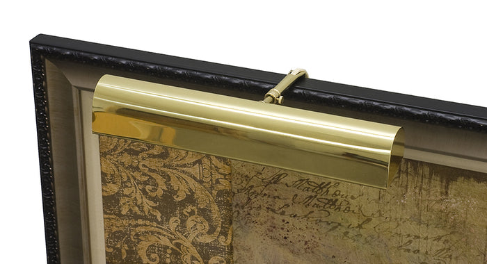 14-inch Classic Traditional Polished Brass Plug-In Picture Light