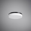 3 Lights 15-in Flush Mount Matte Black  Dimmable 180W