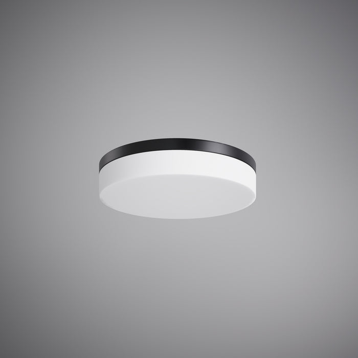 3 Lights 15-in Flush Mount Matte Black  Dimmable 180W