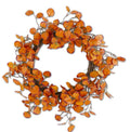 15 INCH ORANGE GUMDROP EUCALYPTUS CANDLE RING