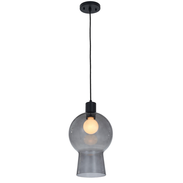 16'' Cores 1 Light Matte Black Pendant