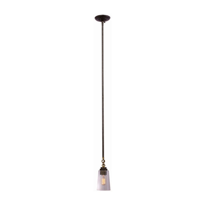 16'' Dillon 1 Light Milled Iron Pendant