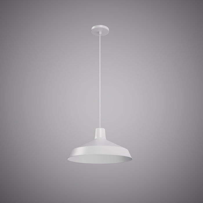 16-inch Matte White Dimmable Pendant Light