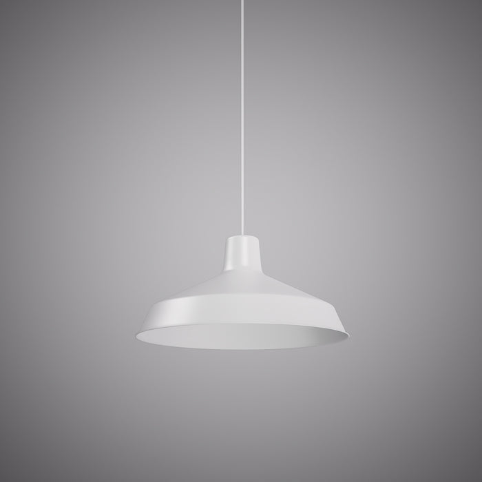 16-inch Matte White Dimmable Pendant Light