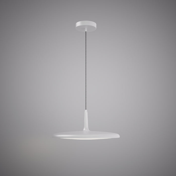 16.5-inch Matte White Dimmable Pendant Light