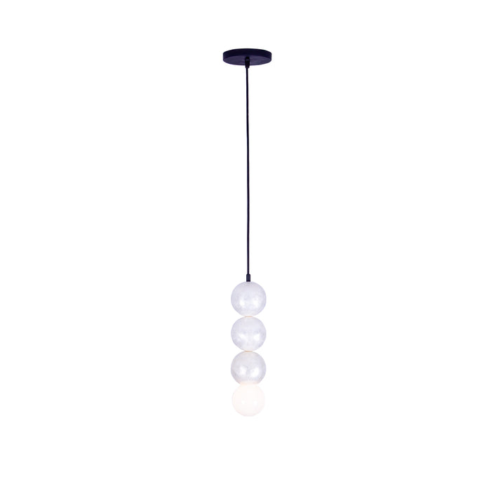 17'' Pearls 1 Light Matte Black Pendant