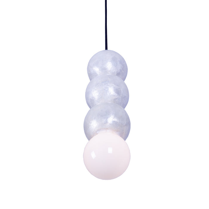 17'' Pearls 1 Light Matte Black Pendant