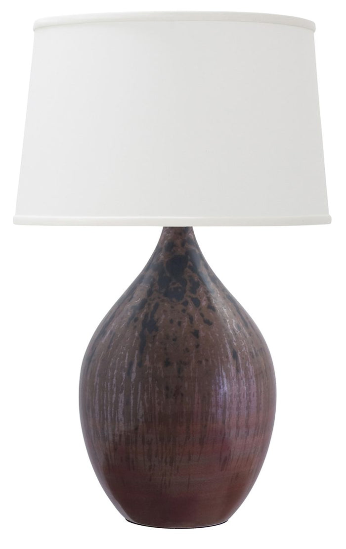 18.5-inch Scatchard Decorated Red Table Lamp