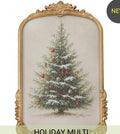 18.5X27" GILDED FRAME CHRISTMAS TREE ART