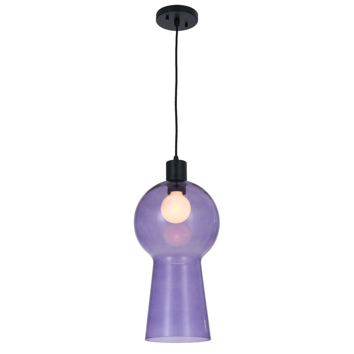 19'' Cores 1 Light Matte Black Pendant