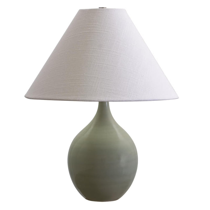 19-inch Scatchard Matte Green Table Lamp
