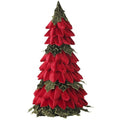 20 inch velvet Holly leaf cone tree