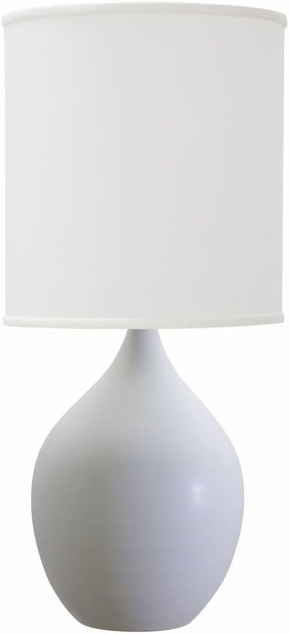 20.5-inch Scatchard Scored Blue Gloss Table Lamp
