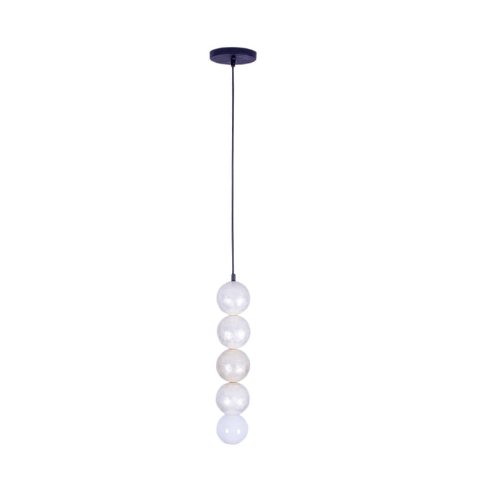 20.5'' Pearls 1 Light Matte Black Pendant