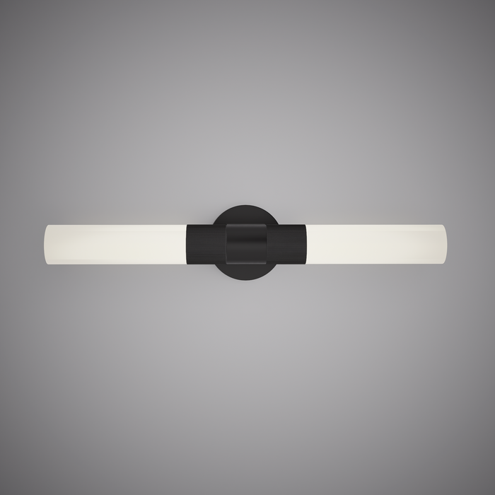 22-inch Matte Black and White Dimmable Wall Sconce