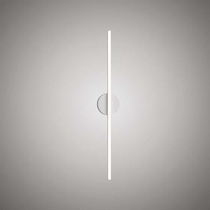 23.5-inch Matte White Dimmable Wall Sconce