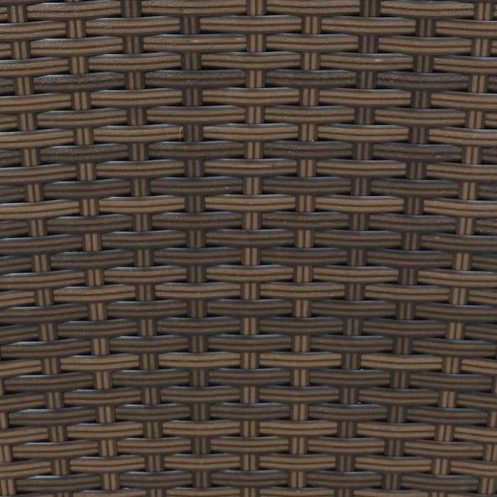 24 in Polyrattan Tall Square Planter - Brown