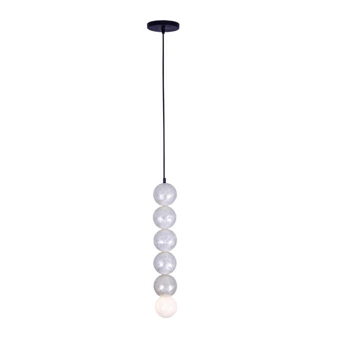 24.5'' Pearls 1 Light Matte Black Pendant