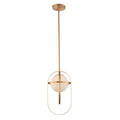 27'' Lennox 1 Light New Brass Pendant