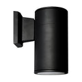 3-inch Black Cylinder Outdoor Wall Light with 3000K Light