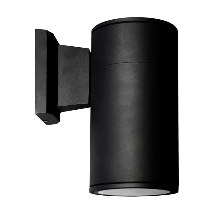 3-inch Black Cylinder Outdoor Wall Light with 3000K Light