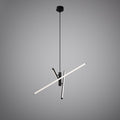 3-light Matte Black Dimmable Adjustable LED Pendant Light