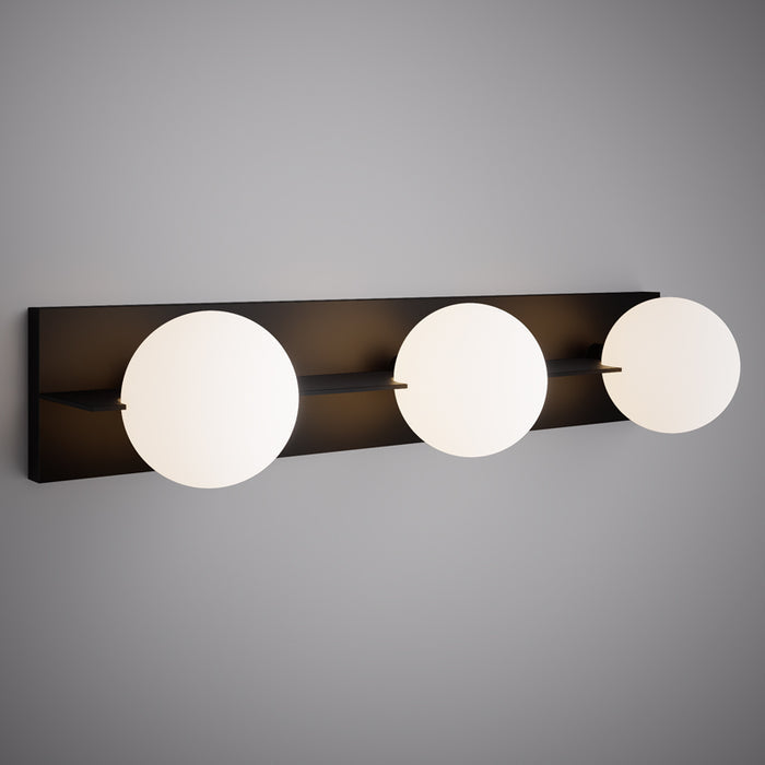 3 Lights Sahara 3-light Vanity Light Matte Black  Dimmable 150W